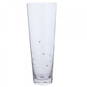 Large Dartington Crystal Tall Conical Glass Vase Wedding,Home,Party Vintage Gift   202290098874